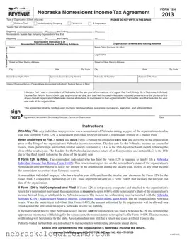 Blank Nebraska 12N Form