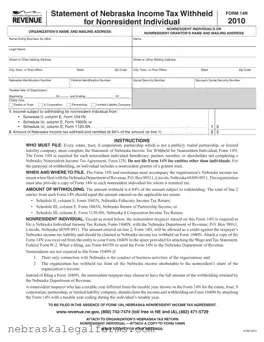 Blank Nebraska 14N Form