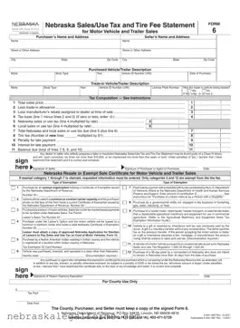 Blank Nebraska 6 Form